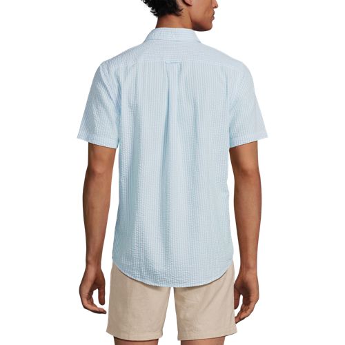 Men's Short Sleeve Seersucker Shirt, Back
