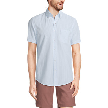 H&M Kurzarmhemd Regular Fit in Blau für Herren Herren Bekleidung Hemden Freizeithemden und Hemden 