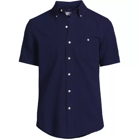 Men's Short Sleeve Seersucker Shirt - primary