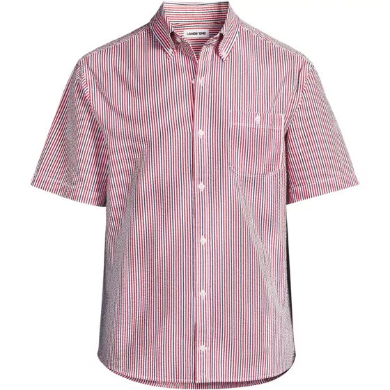 Men's Tall Short Sleeve Seersucker Shirt - primary