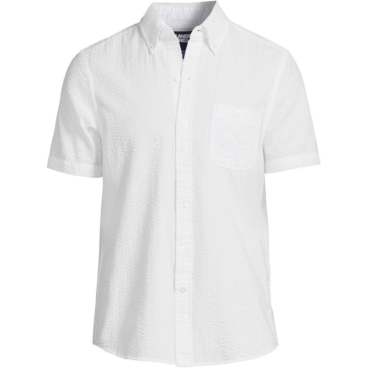 Men's Traditional Fit Short Sleeve Seersucker Shirt