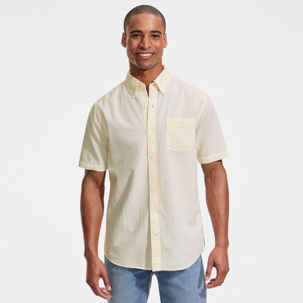 Men's Short Sleeve Seersucker Shirt | Lands' End