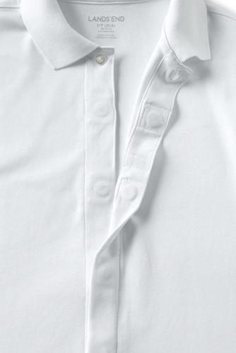 Lands' End School Uniform Men's Short Sleeve Interlock Polo Shirt