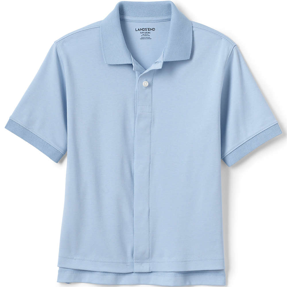 Lands' End School Uniform Kids Short Sleeve Interlock Polo Shirt 