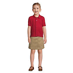 School Uniform Little Kids Adaptive Short Sleeve Interlock Polo Shirt, Front