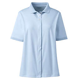 Women's Adaptive Short Sleeve Interlock Polo Shirt, Front