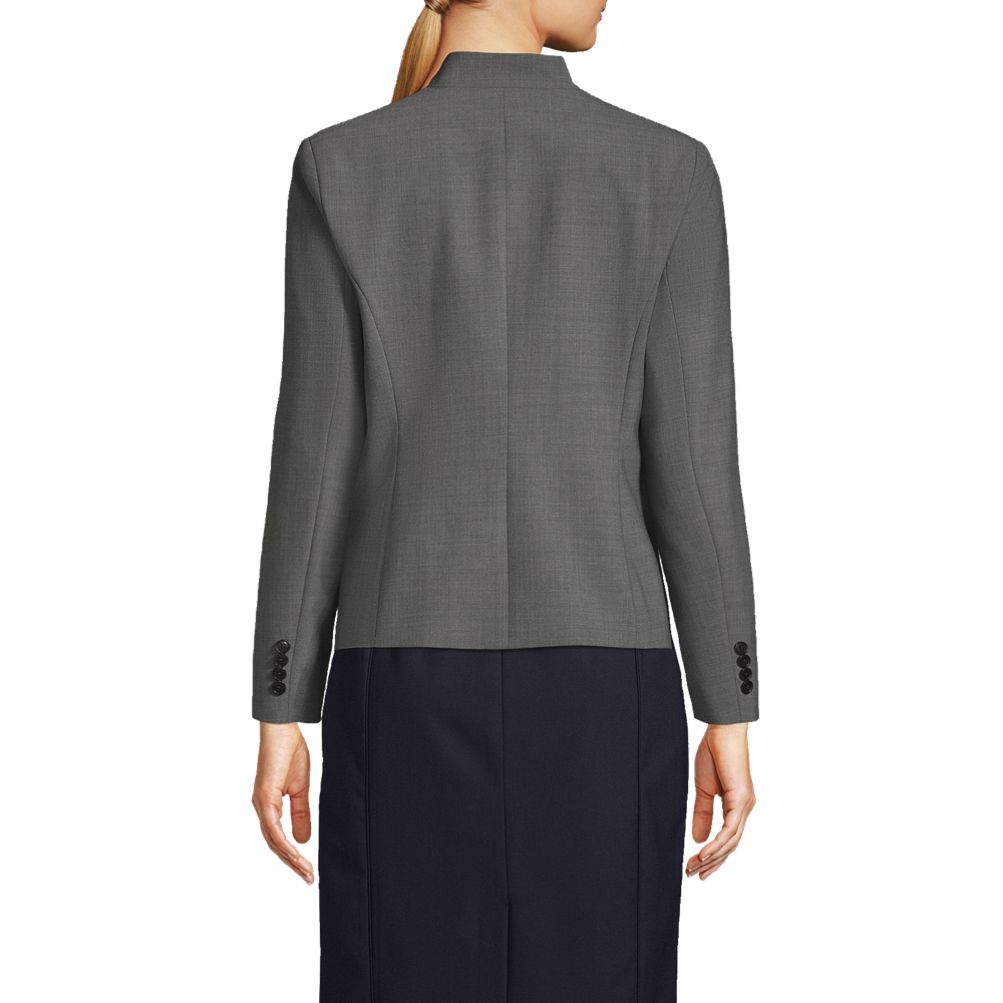 Collarless Wool Twill Blazer - Women - Ready-to-Wear