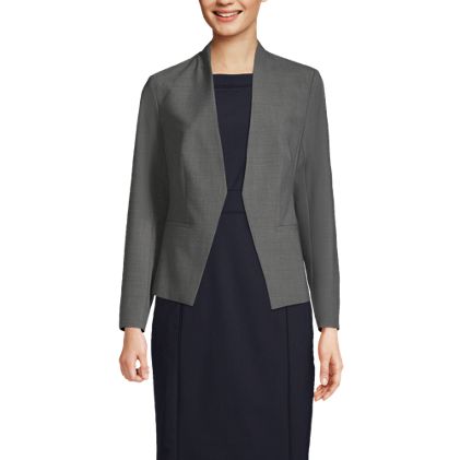 Women's Washable Wool Collarless Blazer - image 2