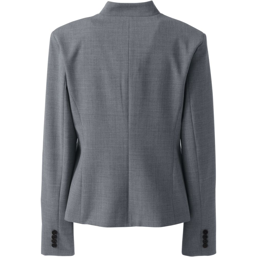 Collarless Wool Twill Blazer - Women - Ready-to-Wear