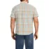 Men's Big and Tall Traditional Fit Short Sleeve Madras Shirt, Back