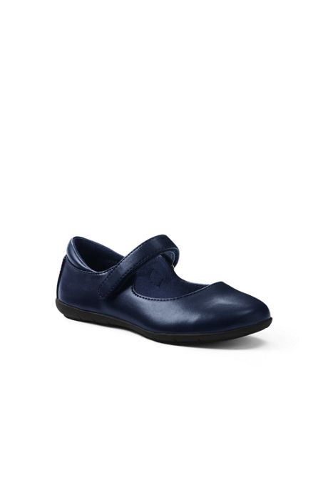 Start Rite Francesca Girls Leather Slip On School Shoes Flats Navy Blue