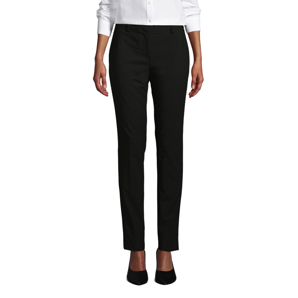 Women's Washable Wool Slim Pants | Lands' End