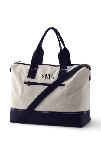 weekender bag with zip bottom