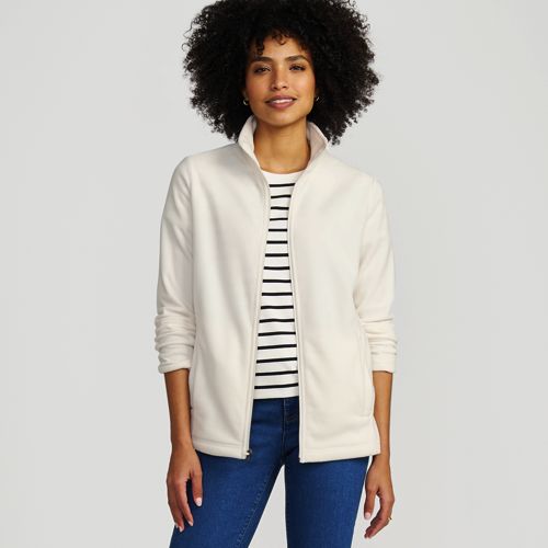 Lands End Womens Sweater Fleece Blazer Jacket - The India