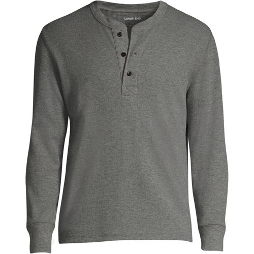 Men's 3-Button Thermal Waffle-Knit Henley Shirts ( Sizes, S-5XL