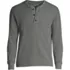 Men's Long Sleeve Thermal Waffle Henley, Front