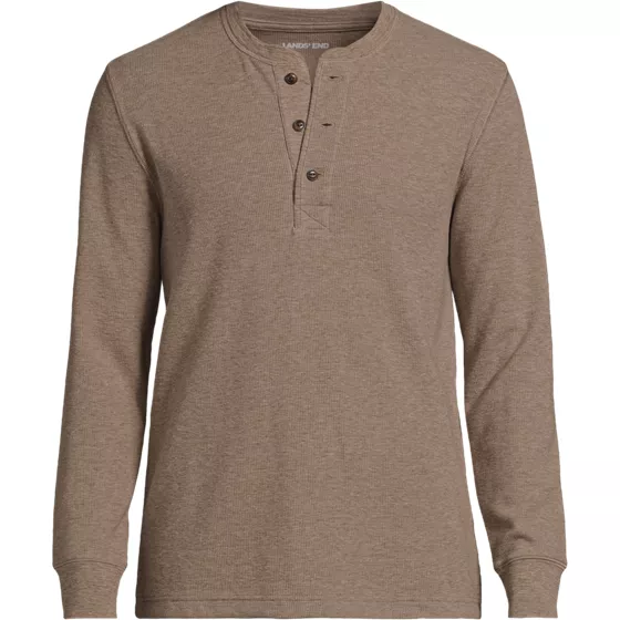 Men's Long Sleeve Thermal Waffle Henley - primary