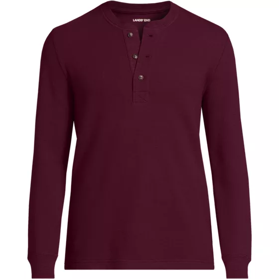 Men's Big and Tall Long Sleeve Thermal Waffle Henley - primary