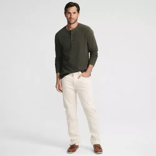 Men's Long Sleeve Thermal Waffle Henley, alternative image