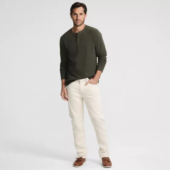 Men's Long Sleeve Thermal Waffle Henley - primary