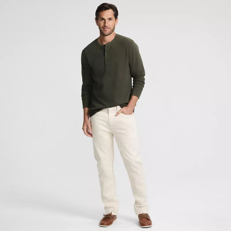 Men's Long Sleeve Thermal Waffle Henley, alternative image