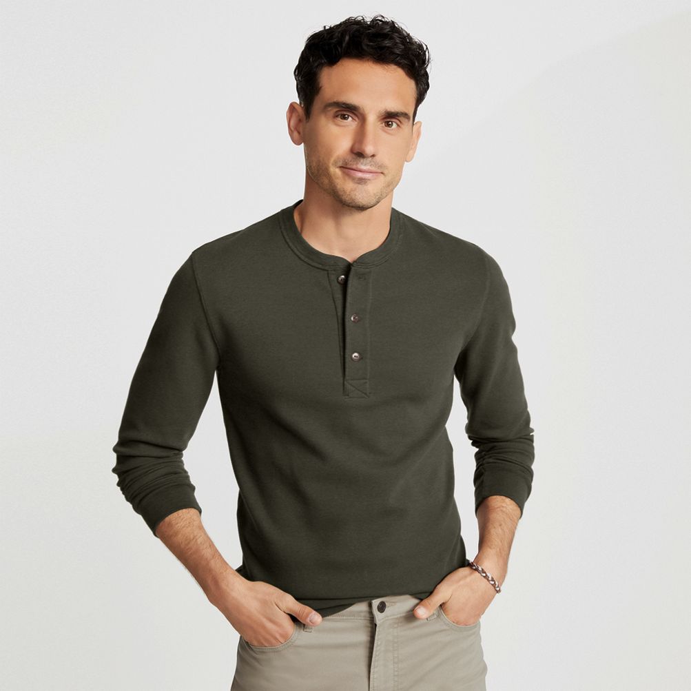 Men's Waffle-Knit Henley Athletic Top - All in Motion Pick Size & Color