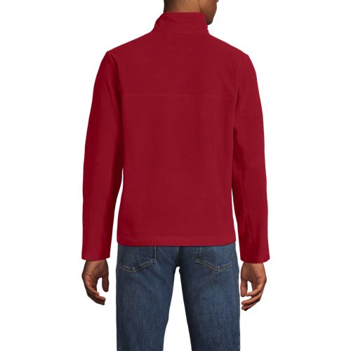  Lands' End Anyweather Fleece-pullover Mit Reißverschluss, Herren, Größe:52-54 Regular, Rot, Polyester, By Lands' End 