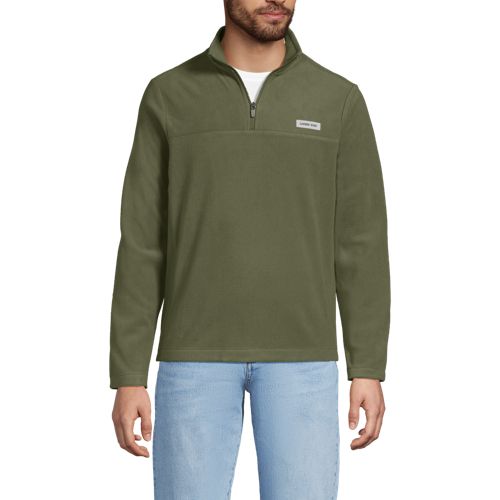  Lands' End Anyweather Fleece-pullover Mit Reißverschluss, Herren, Größe:44-46 Regular, Grün, Polyester, By Lands' End 