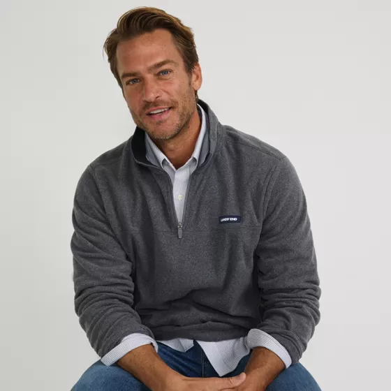 Men's Big and Tall Anyweather Fleece Quarter Zip Pullover - primary