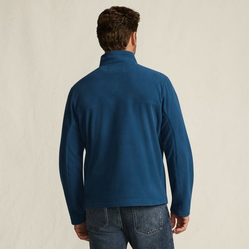 Lands' End Anyweather Fleece-pullover Mit Reißverschluss, Herren, Größe:44-46 Regular, Blau, Polyester, By Lands' End 