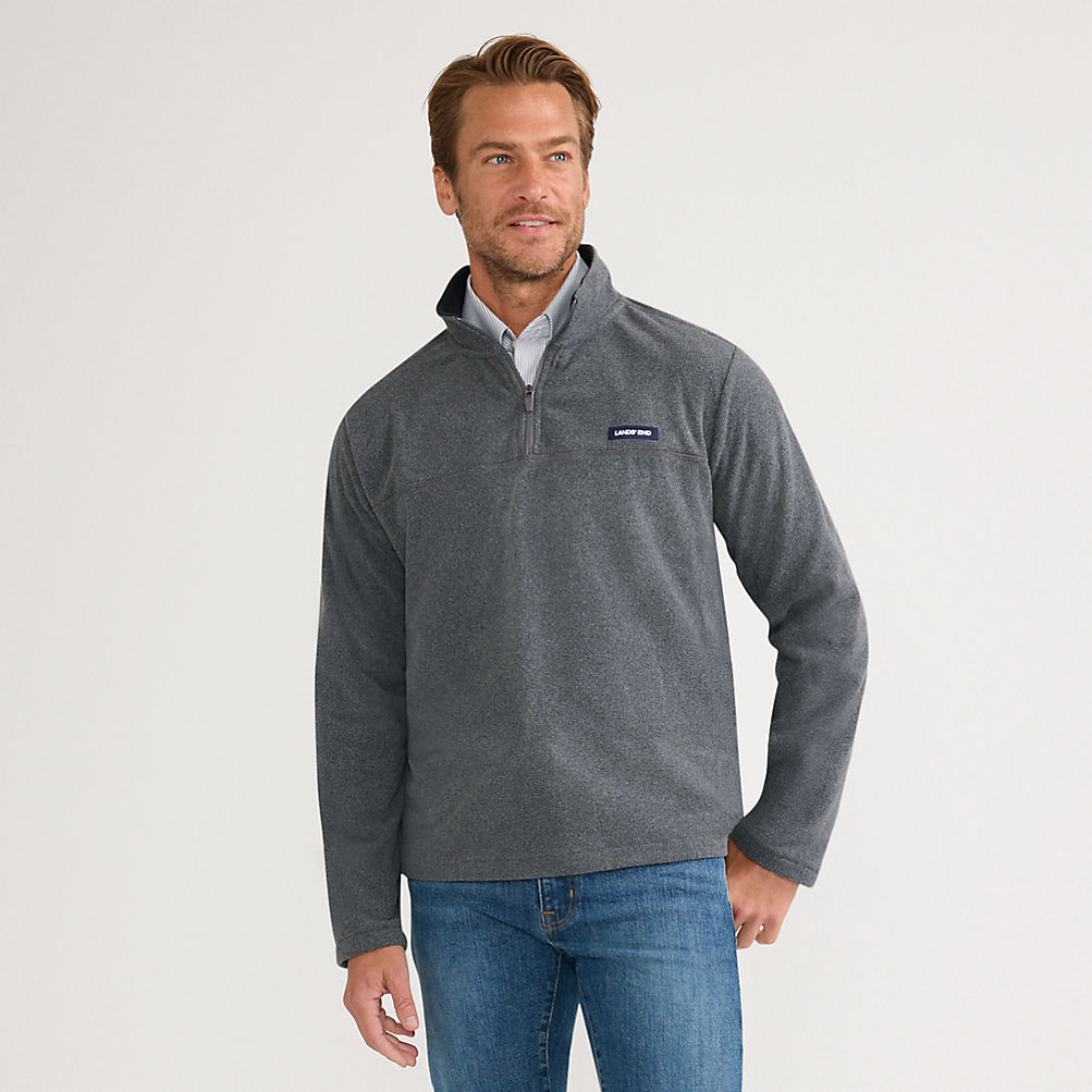 Men's Anyweather Fleece Quarter Zip Pullover | Lands' End Men's Anyweather Fleece Quarter Zip Pullover | Lands' End
