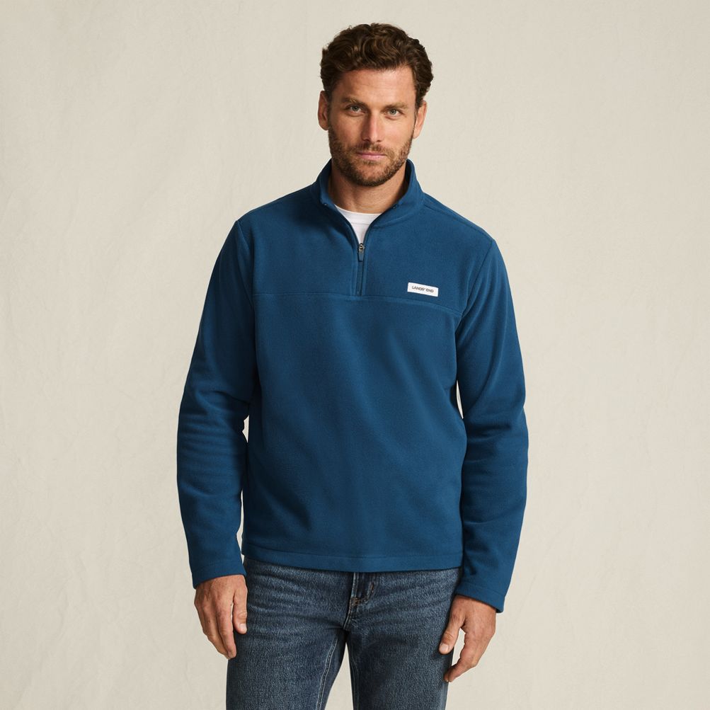 Men's Anyweather Fleece Quarter Zip Pullover | Lands' End