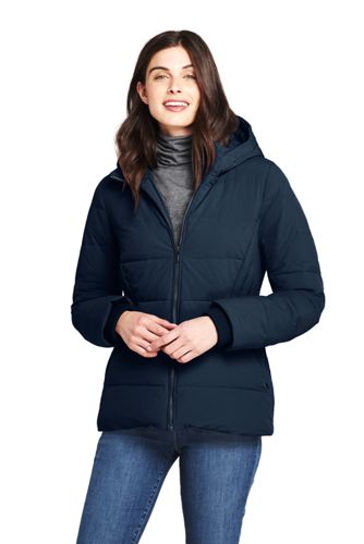 ladies down jacket with fur hood