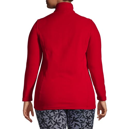 Woman Within Plus Size Zip-Front Microfleece Jacket Long Oversized Fleece -  1X, Classic Red at  Women's Coats Shop