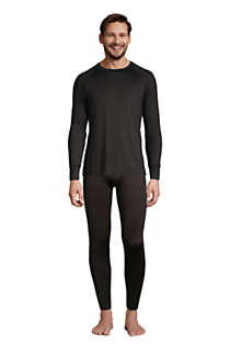 Lands End Mens Stretch Thermaskin Long Underwear Crew Base Layer
