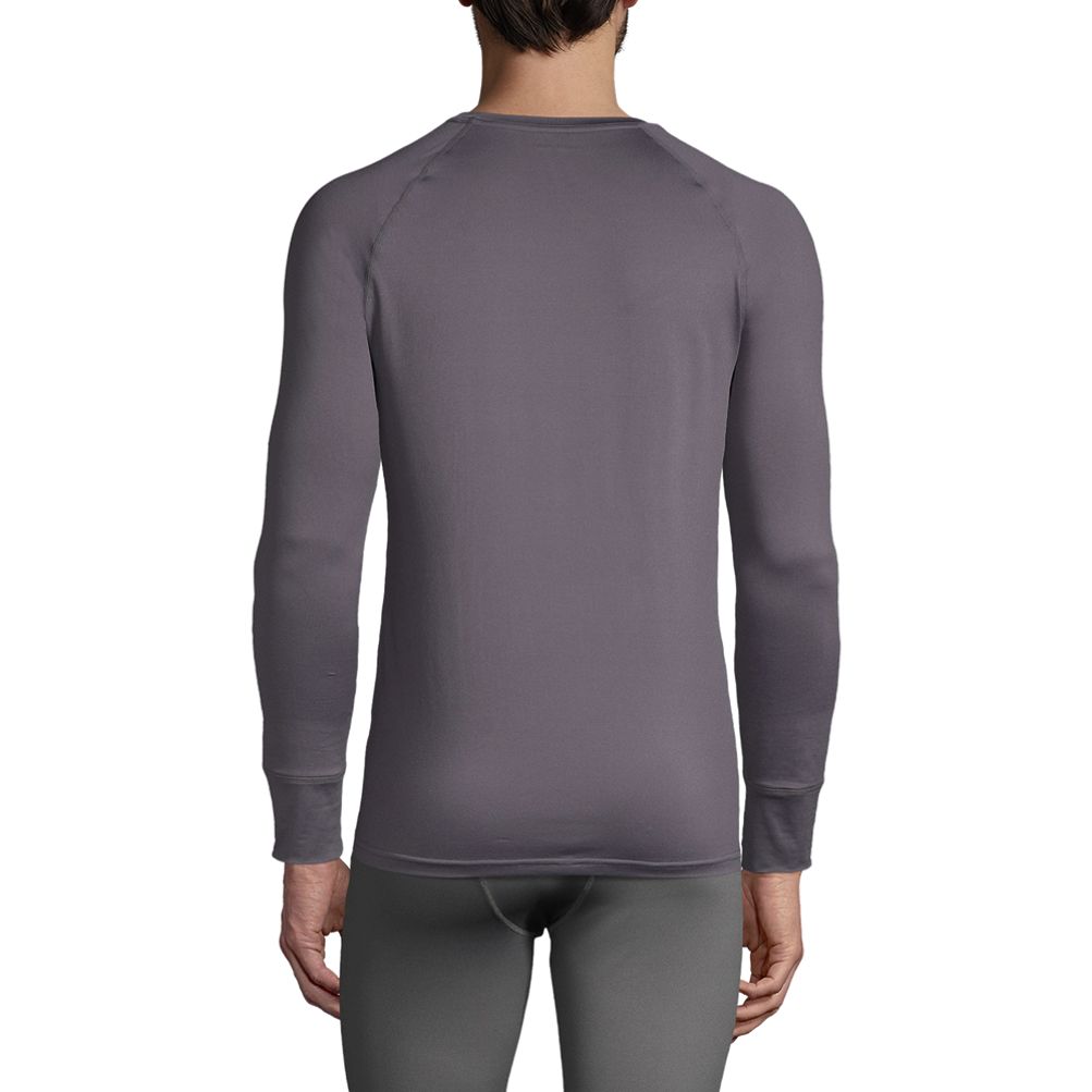 Mens Thermal Underwear Baselayer Crew Storm Gray Heather Xl - C9