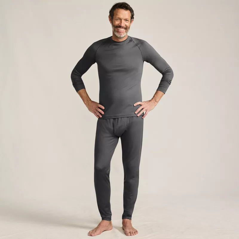 Men's Stretch Thermaskin Long Underwear Crew Base Layer, alternative image