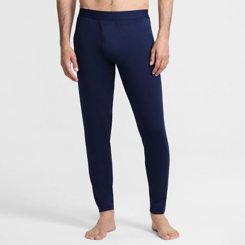  Lands' End Lange Thermaskin Unterhose Mit Stretch, Herren, Größe:48-50 Regular, Blau, Elasthan/polyester-mischung, By Lands' End 