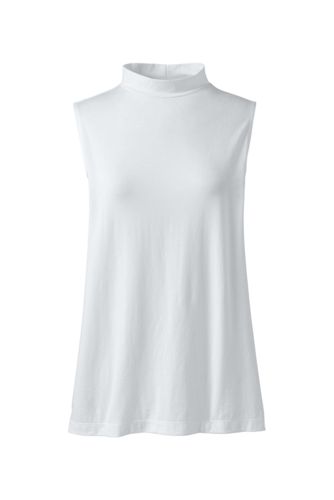 women's plus size sleeveless mock turtleneck