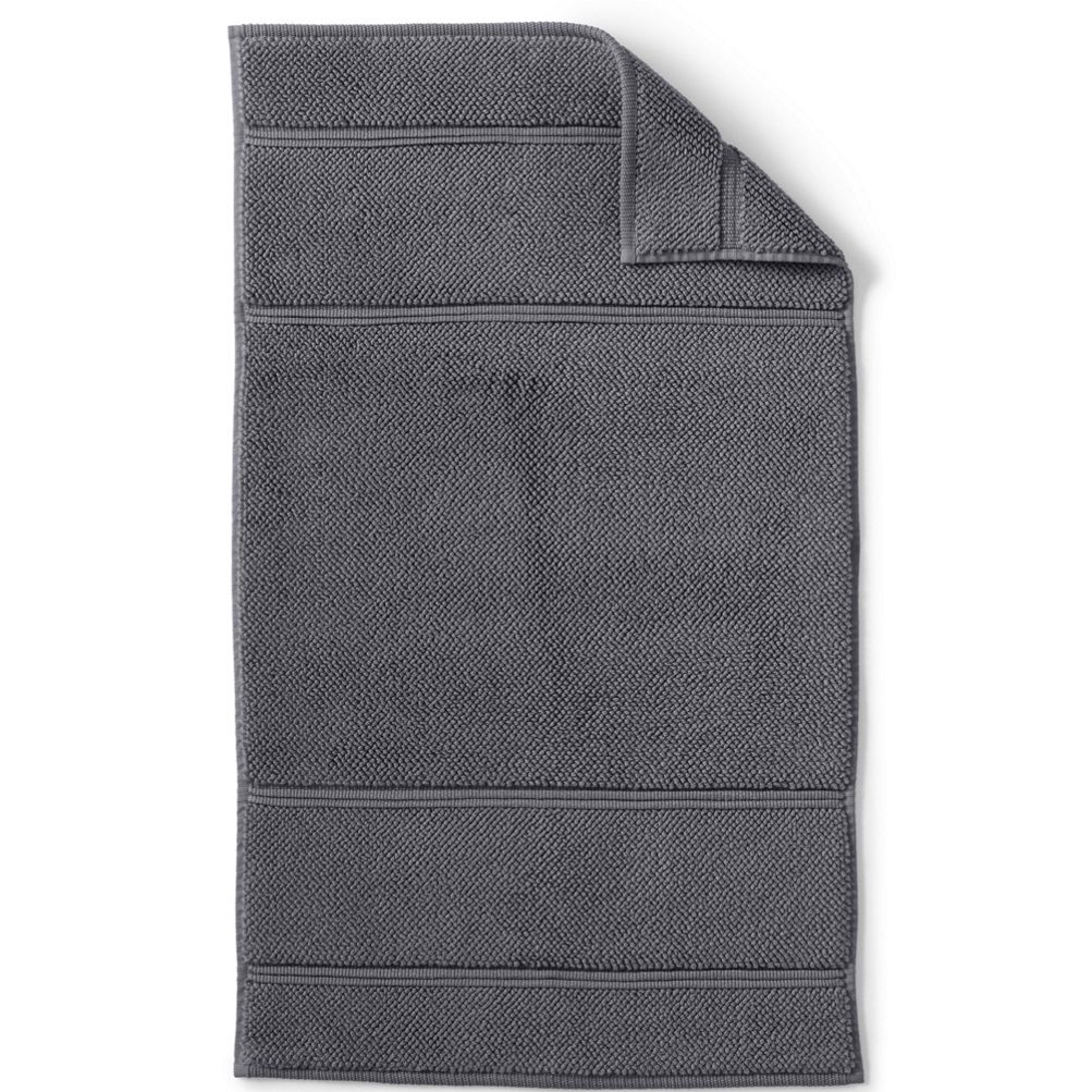  Lands' End Supima Non-Skid Bath Rug Dark Sand Contour Rug :  Home & Kitchen