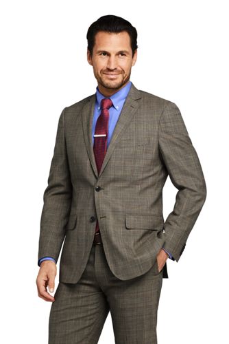 Lands End Men's Traditional Fit Comfort-First Year'rounder Suit Jacket