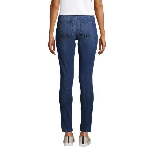 Lands end mid store rise slim jean