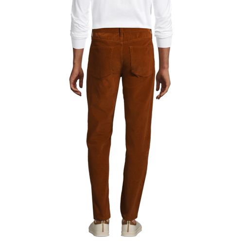 Le Pantalon Classique Stretch en Velours Cotele Ourlets Sur Mesure Homme Stature Standard