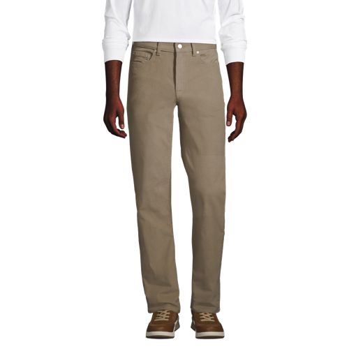 Lands' End Men's Slim Fit Knit 5-Pocket Pants - 30x30 - Desert Tan