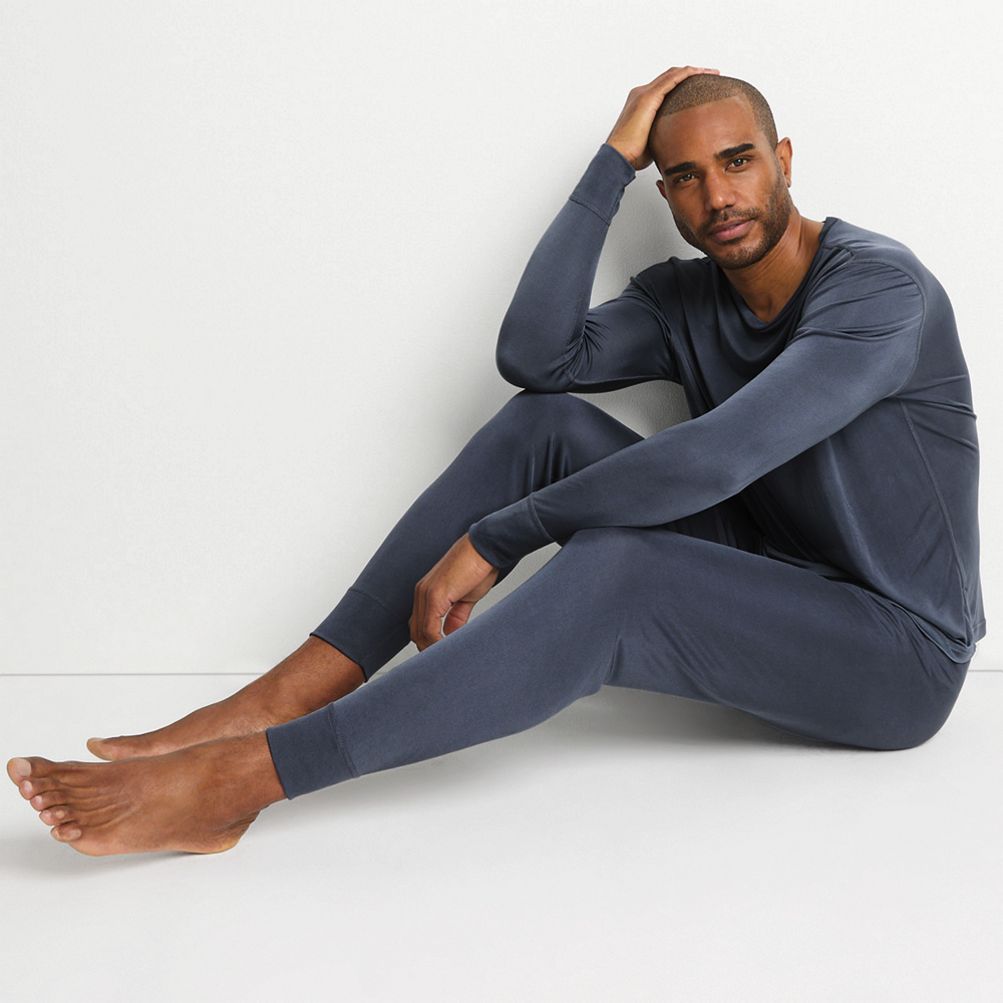 Mens silk long underwear best sale