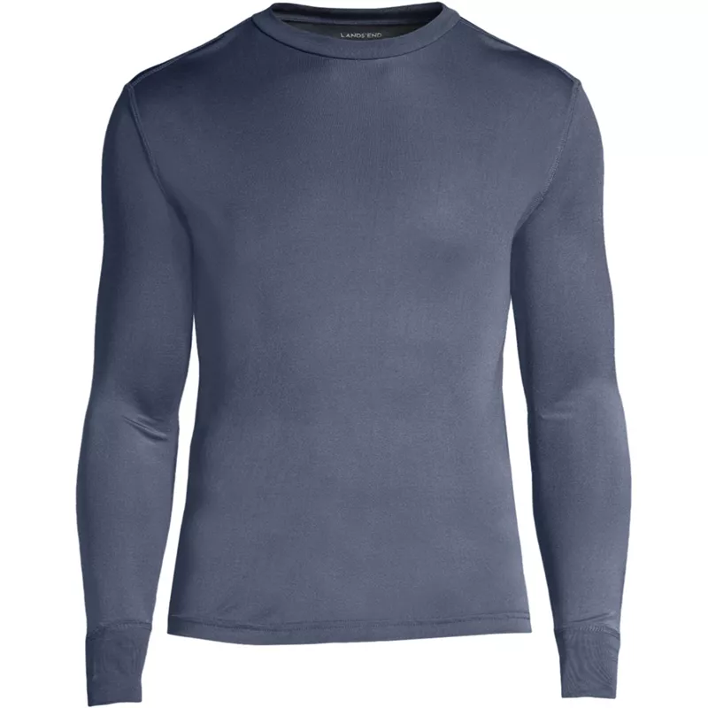 Men's Big Silk Long Underwear Crew Neck, Front