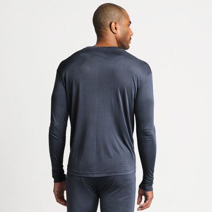 Men's Silk Long Underwear Crew Neck - image 1