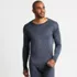 Men's Silk Long Underwear Crew Neck, Front