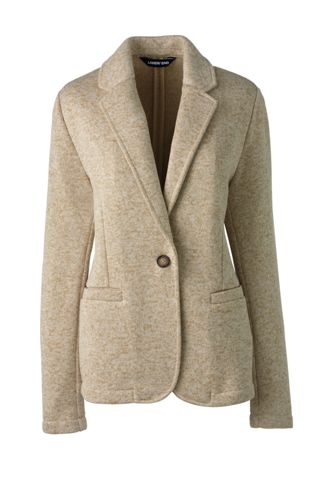 lands end long blazer coat