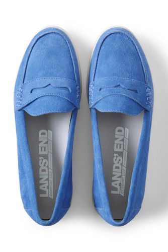 lands end suede loafers